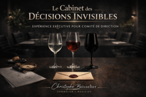 CODIR Conférence spectacle Christophe Boisselier Magicien sommelier Cuisinier Agences de conférenciers